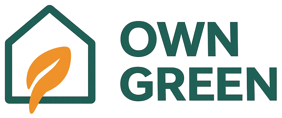 Own Green House Leaf Logo